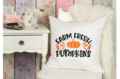 farm fresh pumpkins svg design