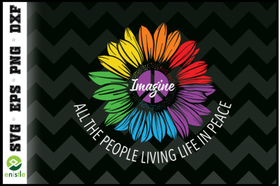 Living life in peace sunflower LGBTQ