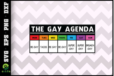 Gay Pride Agenda LGBT Month LGBTQ