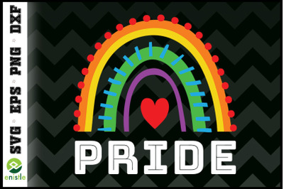 Pride Rainbow LGBTQ Heart Graphic