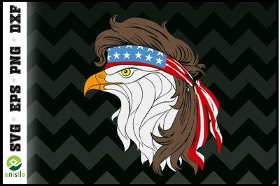 USA Eagle head American Flag 4th of July