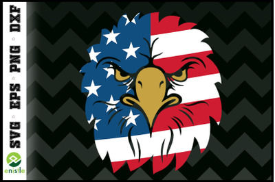 USA Eagle face American Flag 4th of July