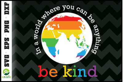 World map Be Kind Pride LGBT