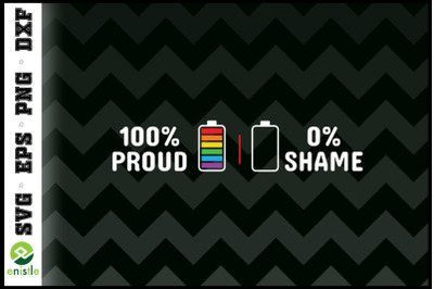 100% Proud 0% Shame Love is LOVE LGBT