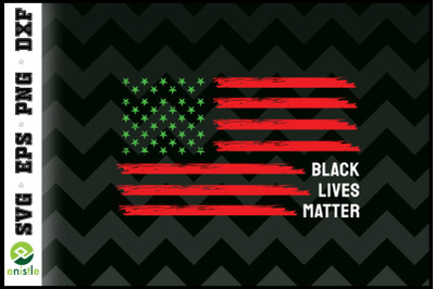 Black Lives Matter Flag Distressed