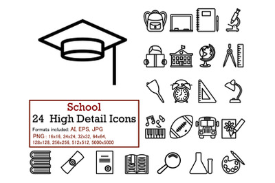 School Icon Set