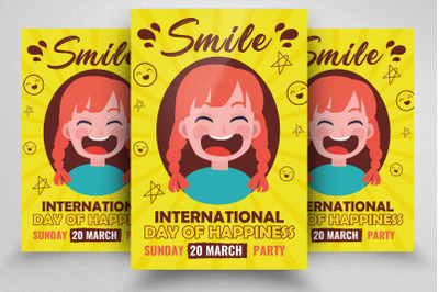 International Happiness Day Flyer/Poster