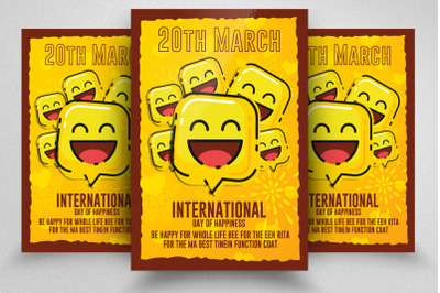 International Happiness Day Flyer/Poster