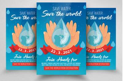 World Water Day Flyer Template