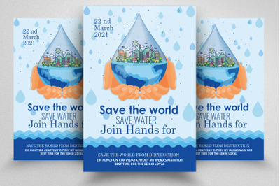 World Water Day Flyer Psd Template