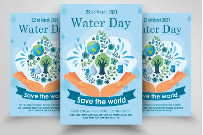 World Water Day Flyer Psd Template