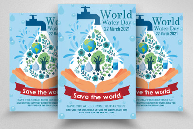 World Water Day Flyer Psd Template