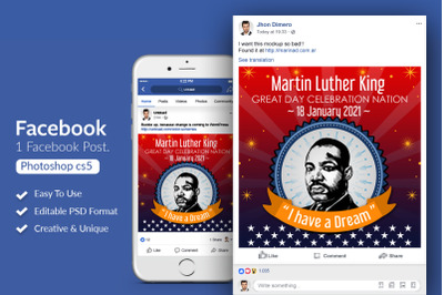 Martin Luther King&#039;s Day Facebook Post