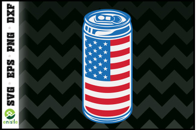 Beer American Flag 4th of July Patriotic