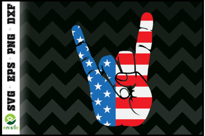 Peace Sign Patriotic 4th of July