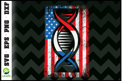 USA Flag DNA for Ancestor 4th of July