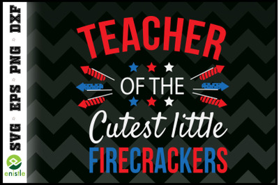 USA Flag Teacher Firecracker 4th of July