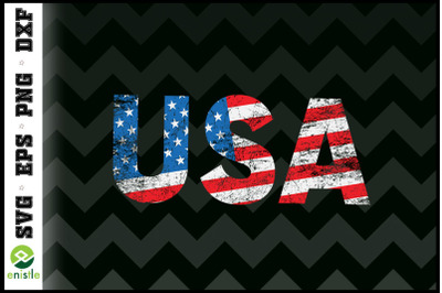 USA American Flag Distressed Graphic