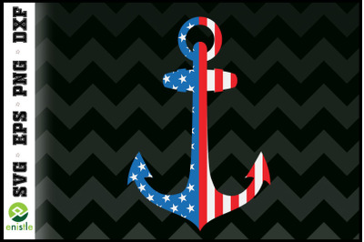 Anchor American Flag 4th of july