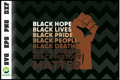 Black Lives Matter Black history fist