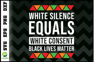 White silence equals black lives matter