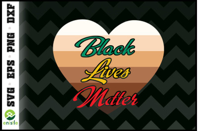 Black Lives Matter USA heart flag