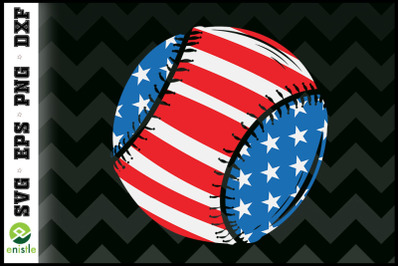 Baseball American Flag 4th of July