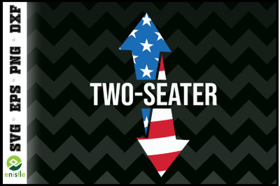 Two Seater Arrow 4th Of July USA Flag