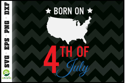 Born on 4th of july 1776 USA Flag