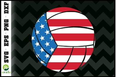 Volleyball American Flag 4th of July