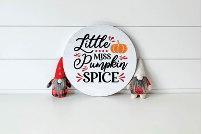 little miss pumpkin spice svg design