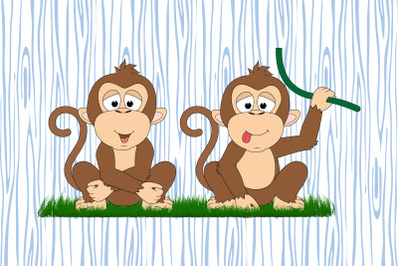 cute monkey animal cartoon