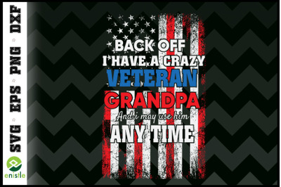 Veterans Grandpa American Flag