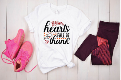 hearts full of thank svg design