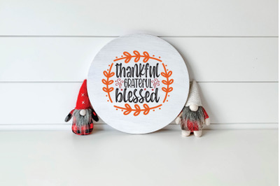 thankful grateful blessed svg design