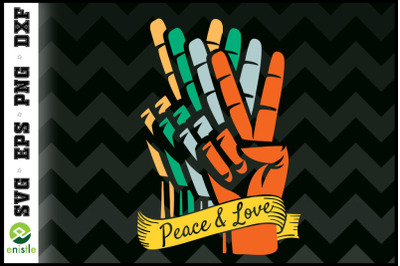 Retro Vintage Peace sign 60&amp;&23;039; 70&amp;&23;039;s Hippie