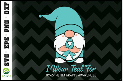 Teal Ribbon Gnome Myasthenia Gravis