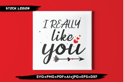 I Really Like You SVG