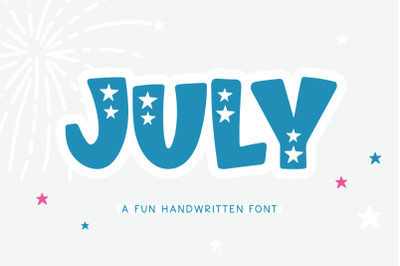 July - Fun Patriotic Font