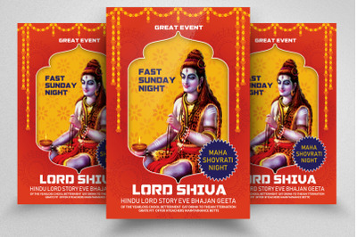 Maha Shivratri Indian Festival Flyer