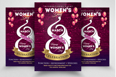 Happy Women&#039;s Day Party Flyer