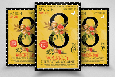 Women&#039;s Day Celebration Flyer Template