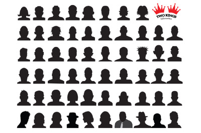 SVG cut file. 58 person avatars office professional profiles anonymous