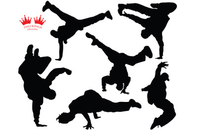 Brake dance silhouette, Instant download Svg, Dxf, Png, Jpg and Eps fi