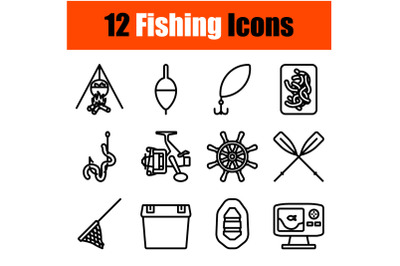 Fishing Icon Set