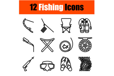 Fishing Icon Set