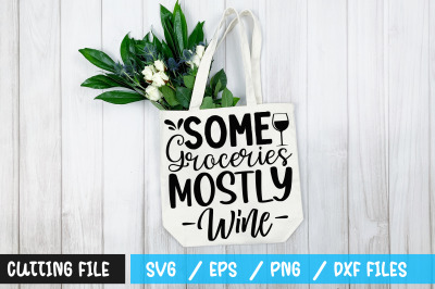 some groceries mostly wine svg