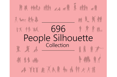 Biggest people silhouette collection, 696 diferent people silhouette,