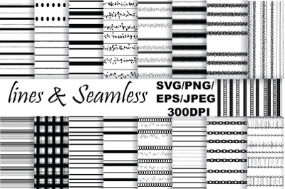 lines &amp; Seamless SVG. Patterns.