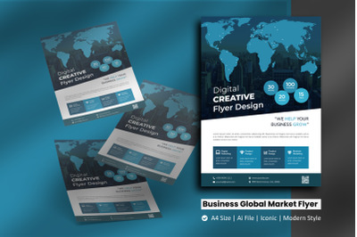 Business Global Marketing Flyer Brochure Template